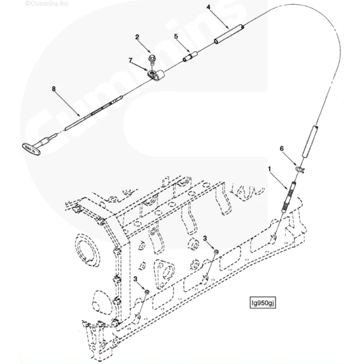 94-98 DODGE 5.9L 12 VALVE CUMMINS DIP STICK TUBE UPPER INSERT
