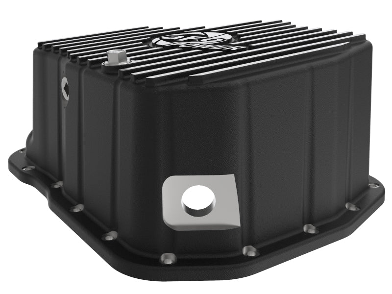aFe 011-16 GM Diesel Trucks V8-6.6L LML Engine Oil Pan Black POWER Pro Series w/ Machined Fins - Image 6