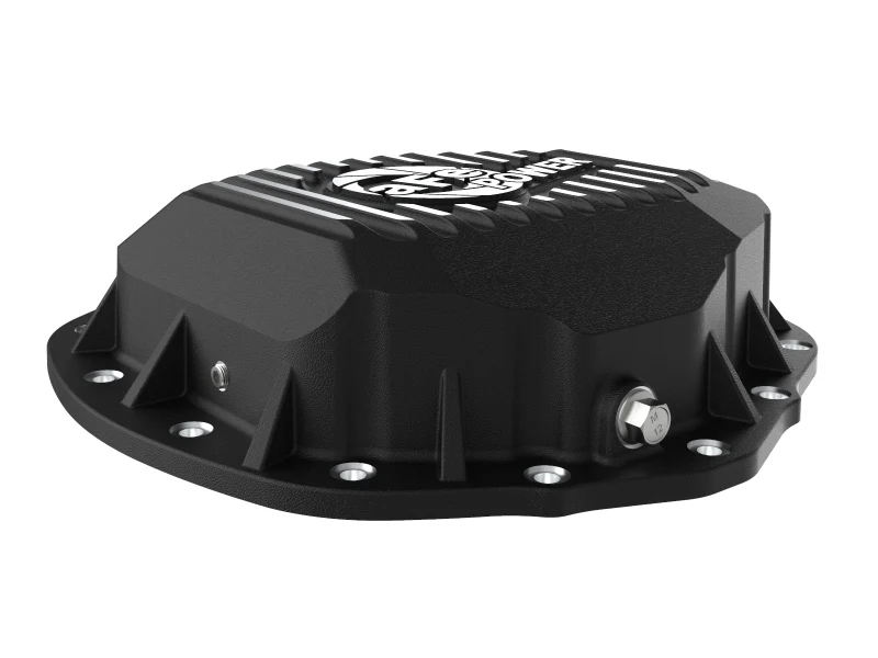 aFe 2020 Chevrolet Silverado 2500 HD Rear Differential Cover Black ; Pro Series w/ Machined Fins - Image 2