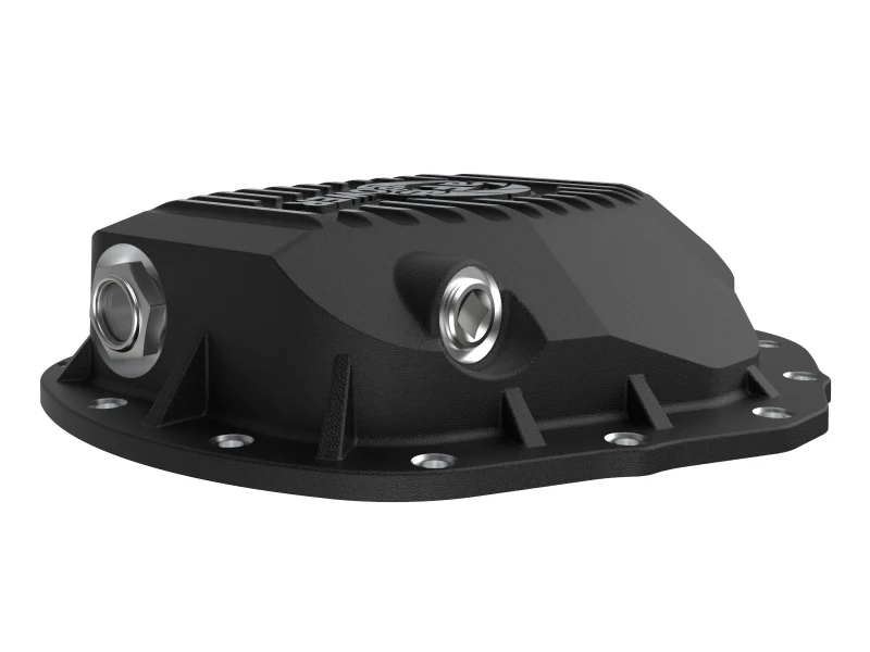 aFe 2020 Chevrolet Silverado 2500 HD Rear Differential Cover Black ; Pro Series w/ Machined Fins - Image 4