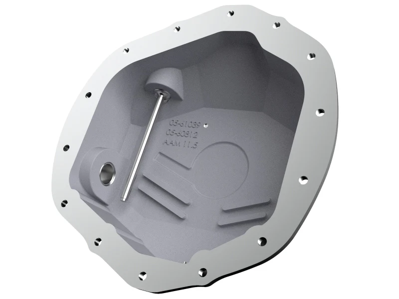 aFe 2020 Chevrolet Silverado 2500 HD Rear Differential Cover Black ; Pro Series w/ Machined Fins - Image 5