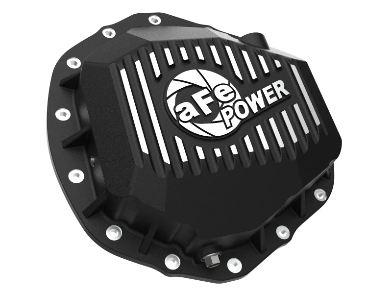 aFe 2020 Chevrolet Silverado 2500 HD Rear Differential Cover Black ; Pro Series w/ Machined Fins - Image 6