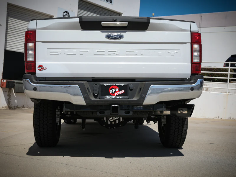 aFe Apollo GT Series 3-1/2in 409 SS Axle-Back Exhaust 17-20 Ford F-250/F-350 Black Tips w/o Muffler - Image 3
