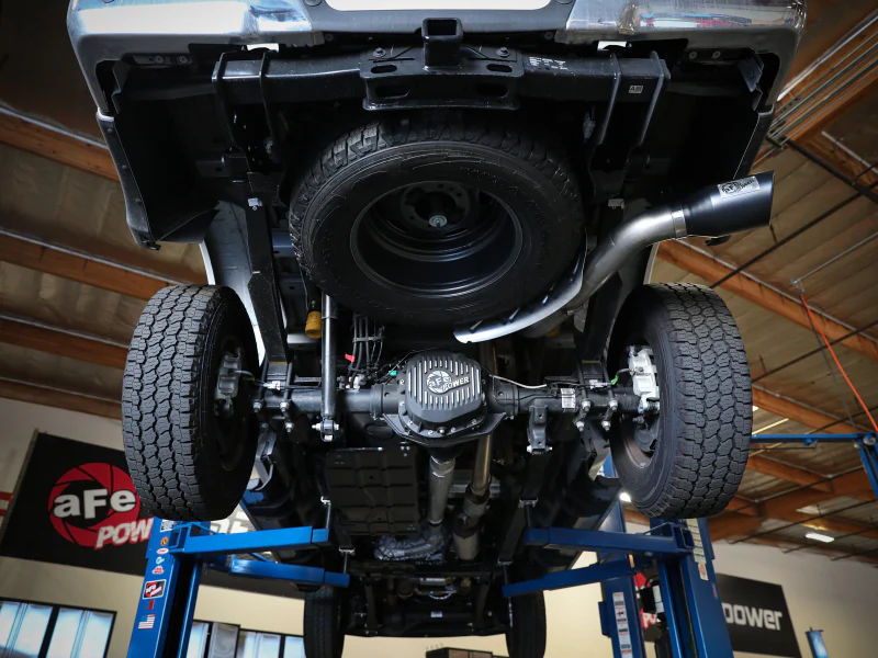 aFe Apollo GT Series 3-1/2in 409 SS Axle-Back Exhaust 17-20 Ford F-250/F-350 Polished Tip No Muffler - Image 2