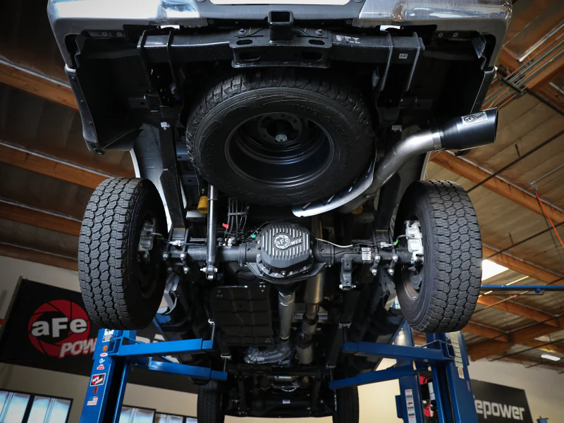 aFe Apollo GT Series 3-1/2in 409 SS Axle-Back Exhaust 17-20 Ford F-250/F-350 w/ Polished Tips - Image 2