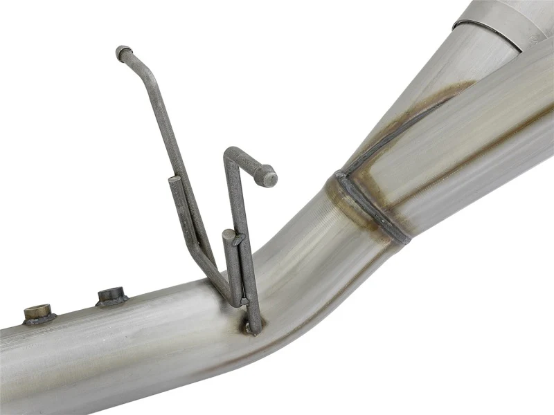aFe ATLAS 4in DPF-Back Alum Steel Exhaust System w/Dual Exit Polished Tip 2017 GM Duramax 6.6L (td) - Image 2