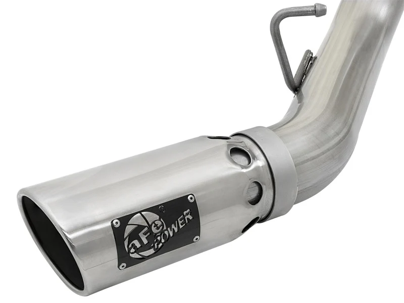 aFe ATLAS 4in DPF-Back Alum Steel Exhaust System w/Dual Exit Polished Tip 2017 GM Duramax 6.6L (td) - Image 5