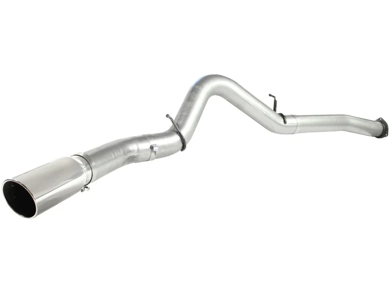 aFe ATLAS 5in DPF-Back Alum Steel Exhaust System Polished Tip GM Diesel Trucks 7.5-10 V8-6.6L td LMM - Image 2