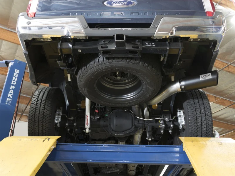 aFe ATLAS 5in DPF-Back Alum Steel Exhaust System w/Black Tip 2017 Ford Diesel Trucks V8-6.7L (td) - Image 2