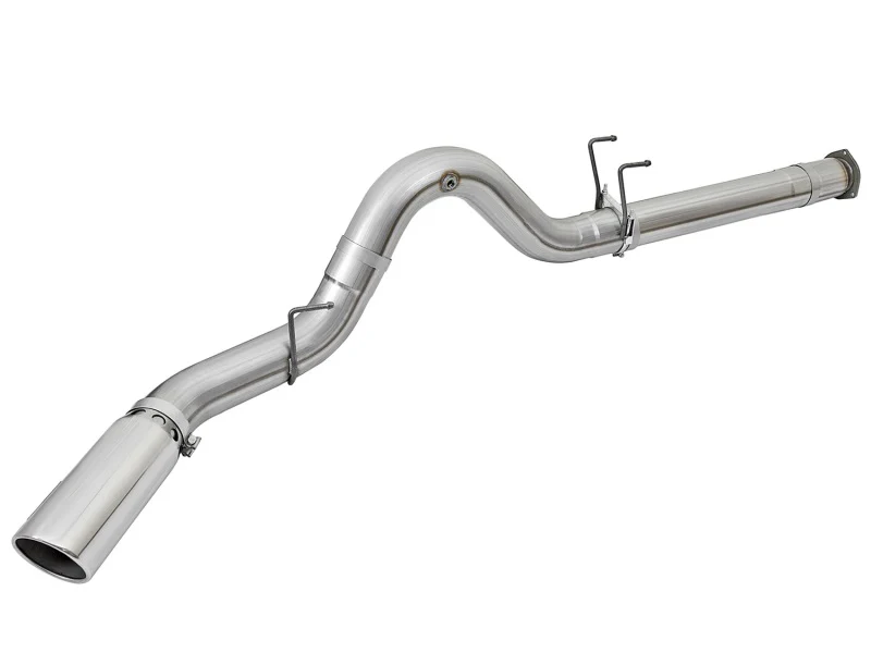 aFe ATLAS 5in DPF-Back Alum Steel Exhaust System w/Polished Tip 2017 Ford Diesel Trucks V8-6.7L (td) - Image 3