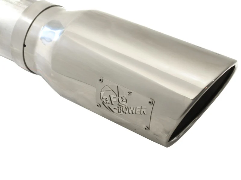aFe Atlas 5in DPF-Back Aluminized Steel Exh Sys, Ford Diesel Trucks 08-10 V8-6.4L (td) Polished tip - Image 6