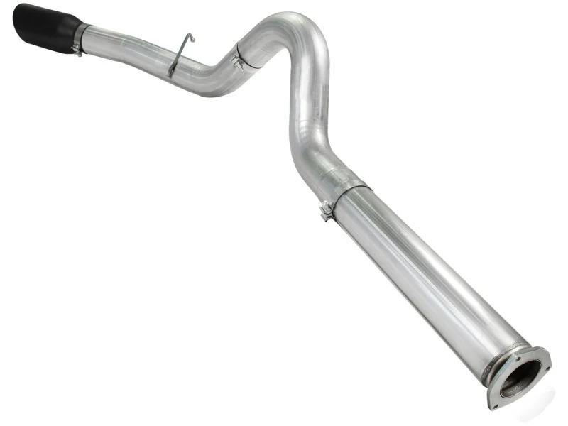 aFe Atlas 5in DPF-Back Aluminized Steel Exh Sys Ford Diesel Trucks 11-14 v8-6.7L td wrinkled blk tip - Image 5