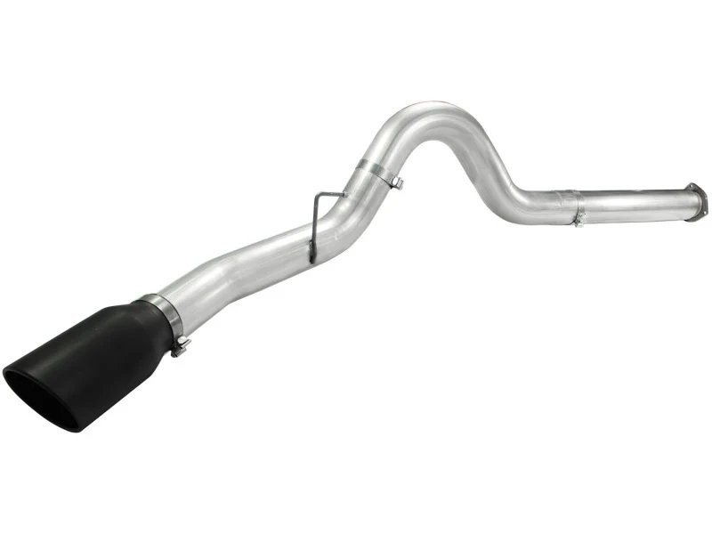 aFe Atlas 5in DPF-Back Aluminized Steel Exh Sys Ford Diesel Trucks 11-14 v8-6.7L td wrinkled blk tip - Image 7