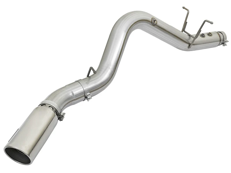 aFe ATLAS 5in DPF-Back Aluminized Steel Exhaust System w/Polished Tips 2017 GM Duramax 6.6L (td) L5P - Image 3