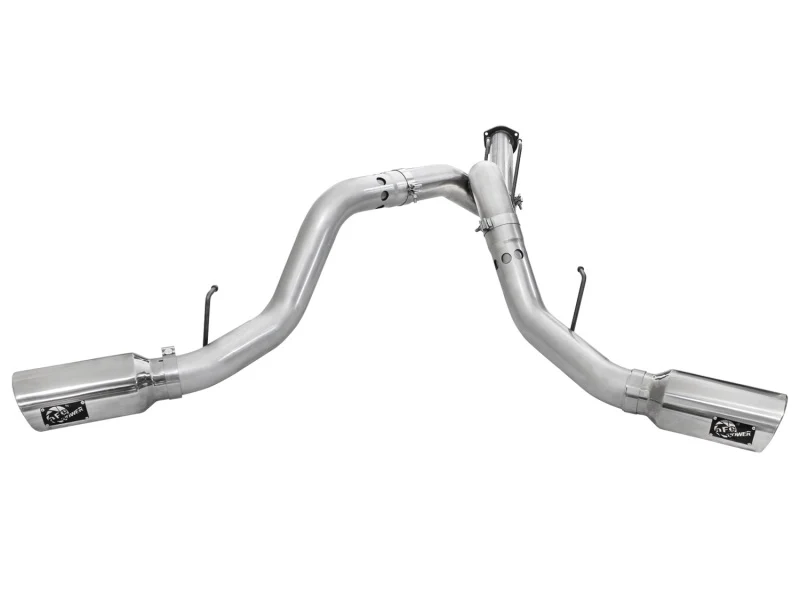 aFe Atlas Exhaust 4in DPF-Back Exhaust Aluminized Steel Polished Tip 11-14 ford Diesel Truck V8-6.7L - Image 3