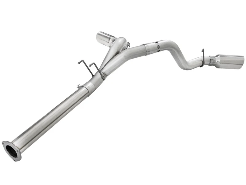 aFe Atlas Exhaust 4in DPF-Back Exhaust Aluminized Steel Polished Tip 11-14 ford Diesel Truck V8-6.7L - Image 4