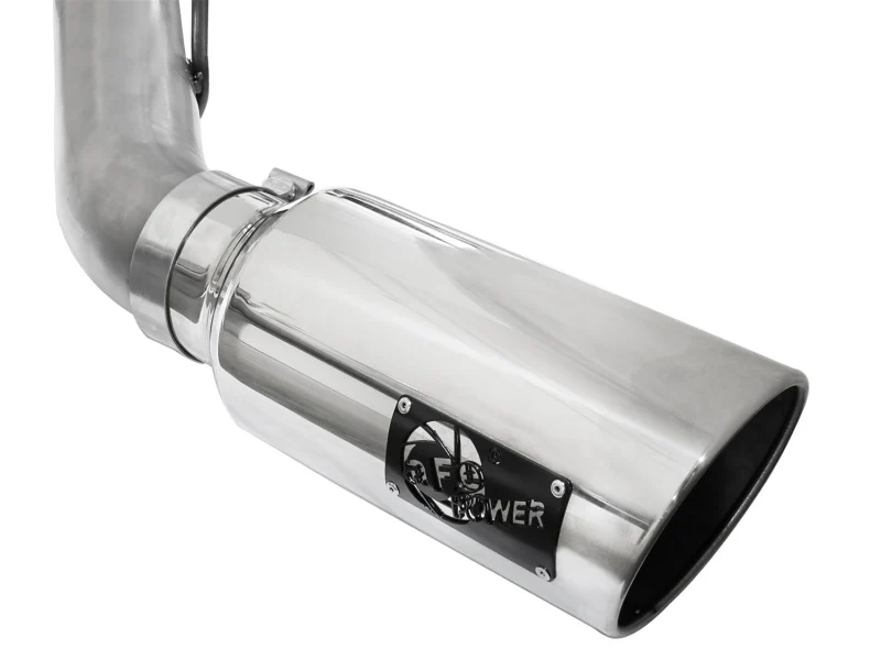 aFe Atlas Exhaust 4in DPF-Back Exhaust Aluminized Steel Polished Tip 11-14 ford Diesel Truck V8-6.7L - Image 5