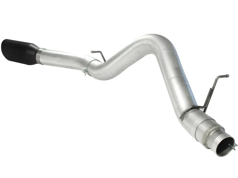 aFe Atlas Exhaust 5in DPF-Back Al Steel 11-13 GM Diesel Trucks V8-6.6L (td) LML (Blk Tip) - Image 2