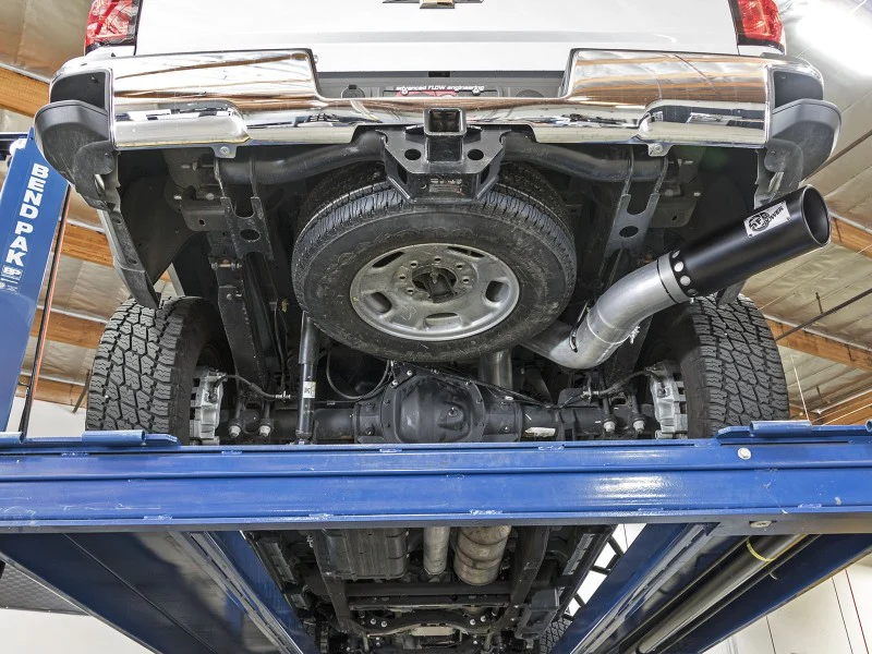 aFe Atlas Exhaust 5in DPF-Back Aluminized Steel w/ Black Tips 16-17 GM Diesel Truck V8-6.6L (td) - Image 2
