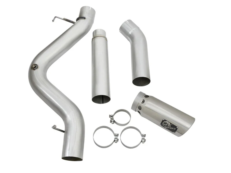 aFe Atlas Exhaust 5in DPF-Back Aluminized Steel w/ Polished Tips 16-17 GM Diesel Truck V8-6.6L (td) - Image 6
