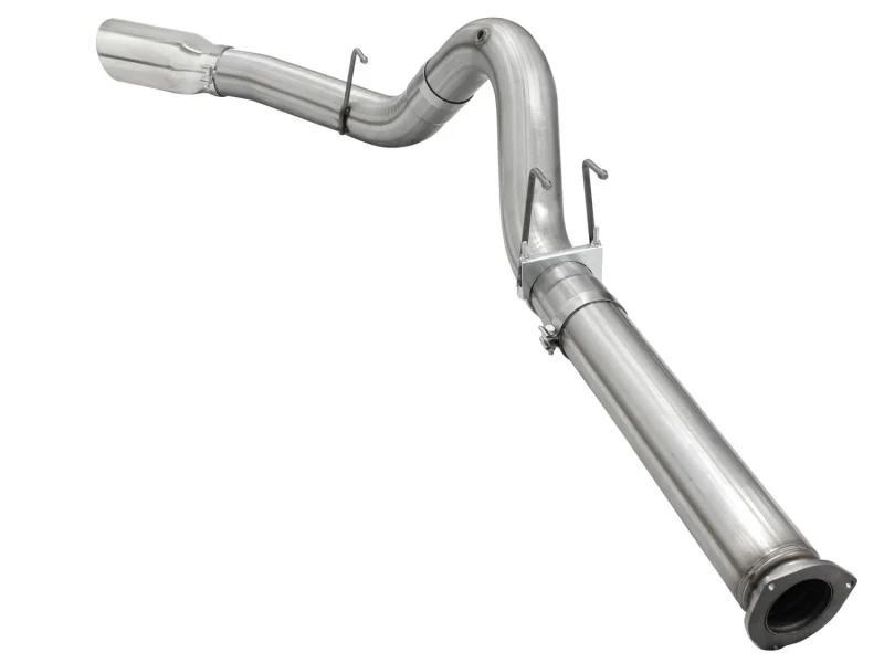aFe Atlas Exhausts 5in DPF-Back Aluminized Steel Exhaust 2015 Ford Diesel V8 6.7L (td) Polished Tip - Image 4
