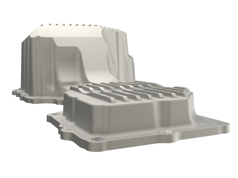 aFe GM Diesel Trucks 20-25 V8-6.6L L5P POWER Street Series Engine Oil Pan Raw w/ Machined Fins - Image 5