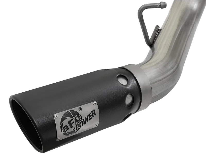 aFe LARGE BORE-HD 4in 409-SS DPF-Back Exhaust w/Dual Black Tips 2017 GM Duramax V8-6.6L (td) L5P - Image 3