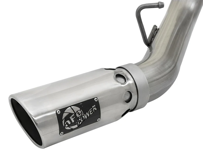 aFe Large Bore-HD 4in 409-SS DPF-Back Exhaust w/Dual Polished Tips 2017 GM Duramax V8-6.6L (td) L5P - Image 4