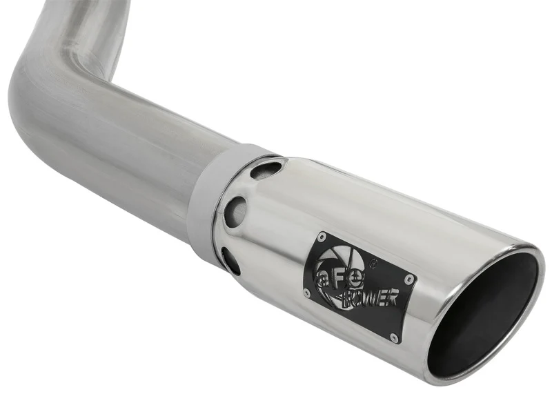 aFe LARGE BORE HD 4in 409-SS DPF-Back Exhaust w/Polished Tip 07.5-12 Dodge Diesel Trucks L6-6.7L(td) - Image 2