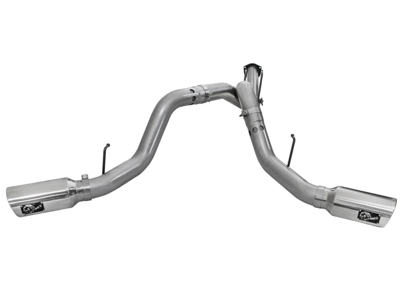aFe LARGE BORE HD 4in 409-SS DPF-Back Exhaust w/Polished Tip 11-14 Ford Diesel Trucks V8-6.7L (td) - Image 2