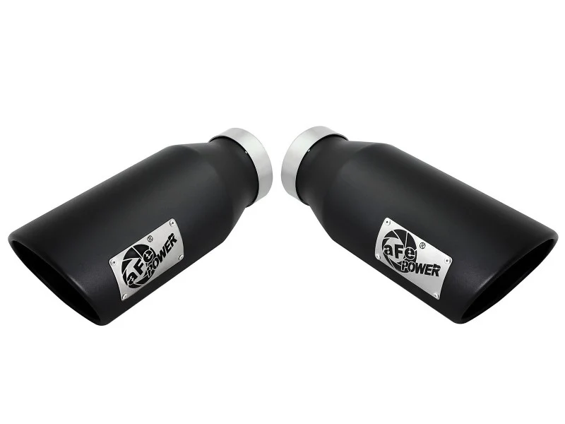 aFe Large Bore-HD 4in 409 Stainless Steel DPF-Back Exhaust w/Black Tip 15-16 Ford Diesel V8 Trucks - Image 3