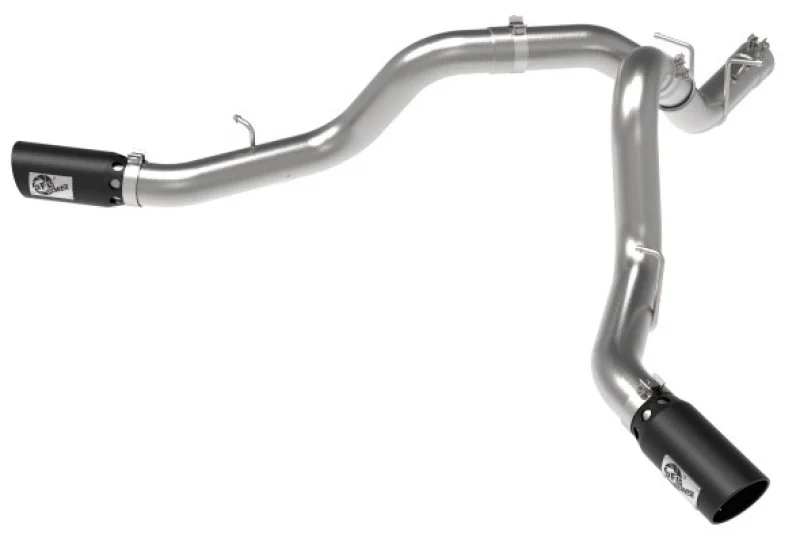 aFe Large Bore-HD 4in 409SS DPF-Back Exhaust System w/Black Tip 20 GM Diesel Trucks V8-6.6L (td) L5P - Image 7