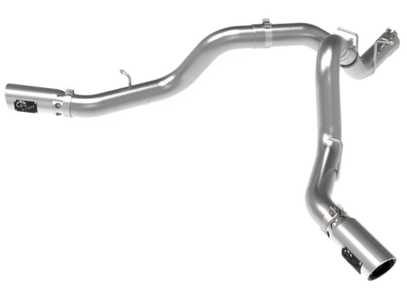aFe Large Bore-HD 4in 409SS DPF-Back Exhaust System w/Polished Tips 20 GM Diesel Trucks V8-6.6L - Image 6
