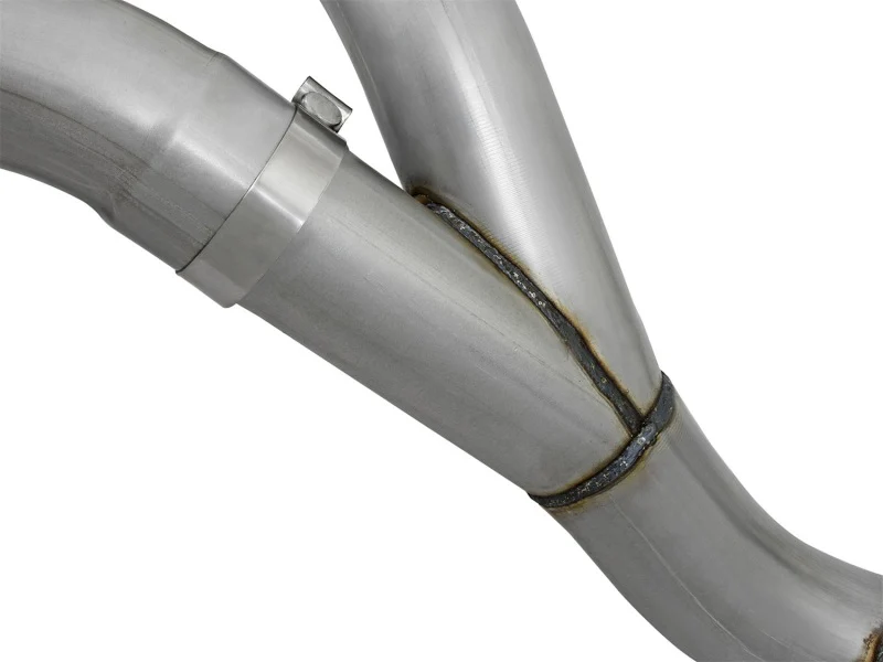 aFe LARGE Bore HD 4in Dual DPF-Back SS Exhaust w/Polished Tip 16-17 GM Diesel Truck V8-6.6L (td) LML - Image 6