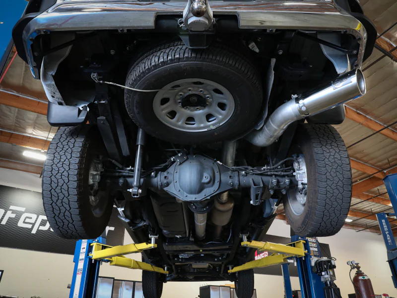 aFe Large Bore-HD 5 IN 409 SS DPF-Back Exhaust System w/Polished Tip 20-23 GM Truck V8-6.6L - Image 3