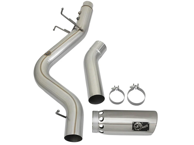 aFe LARGE BORE HD 5in 409-SS DPF-Back Exhaust w/Polished Tip 2017 GM Duramax V8-6.6L (td) L5P - Image 3