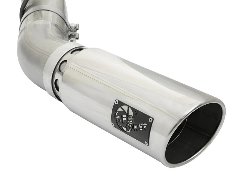 aFe LARGE BORE HD 5in 409-SS DPF-Back Exhaust w/Polished Tip 2017 GM Duramax V8-6.6L (td) L5P - Image 4