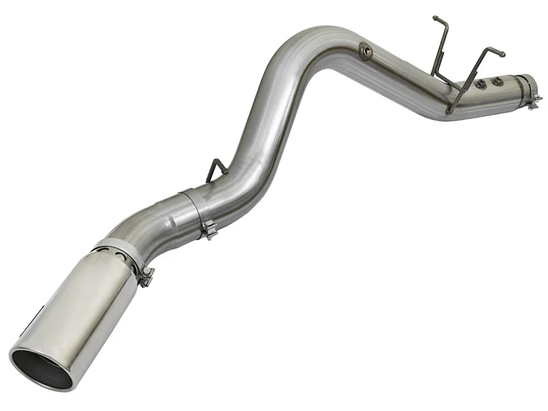 aFe LARGE BORE HD 5in 409-SS DPF-Back Exhaust w/Polished Tip 2017 GM Duramax V8-6.6L (td) L5P - Image 7