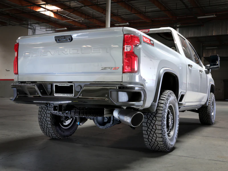 aFe Large Bore-HD 5in 409SS DPF-Back Exhaust System w/Blk Tip 24-25 GM Diesel Trucks V8-6.6L(td) L5P - Image 2