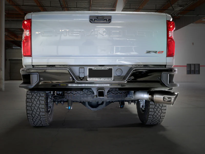 aFe Large Bore-HD 5in 409SS DPF-Back Exhaust System w/Pol Tip 24-25 GM Diesel Trucks V8-6.6L(td) L5P - Image 2