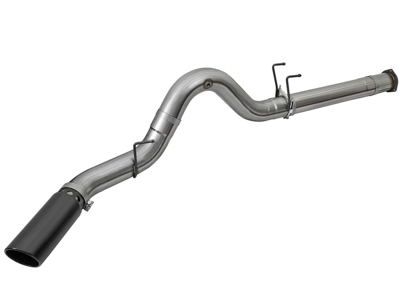 aFe Large Bore-HD 5in DPF Back 409 SS Exhaust System w/Black Tip 2017 Ford Diesel Trucks V8 6.7L(td) - Image 6
