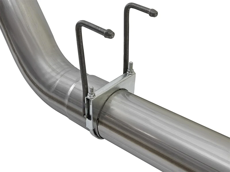 aFe Large Bore-HD 5in DPF Back 409 SS Exhaust System w/Black Tip 2017 Ford Diesel Trucks V8 6.7L(td) - Image 8