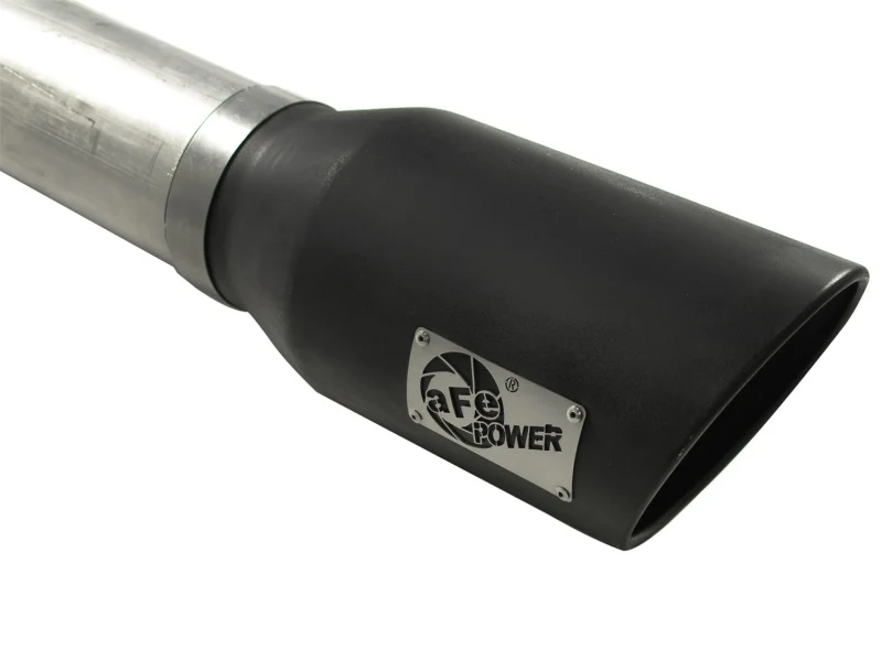 aFe MACHForce XP 5in DPF-Back 409SS Exhaust Dodge Diesel Trucks 07.5-12 L6-6.7L (td) Black Tip - Image 2