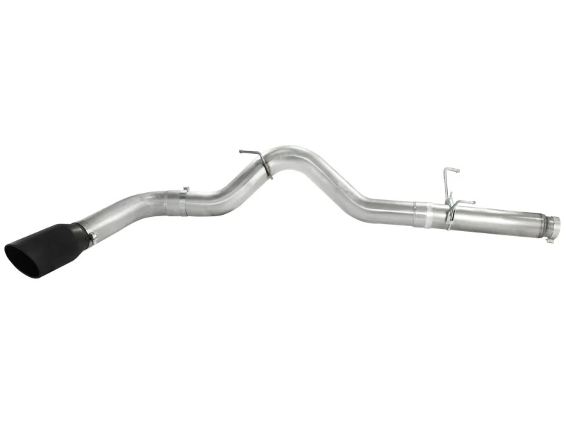 aFe MACHForce XP 5in DPF-Back 409SS Exhaust Dodge Diesel Trucks 07.5-12 L6-6.7L (td) Black Tip - Image 3