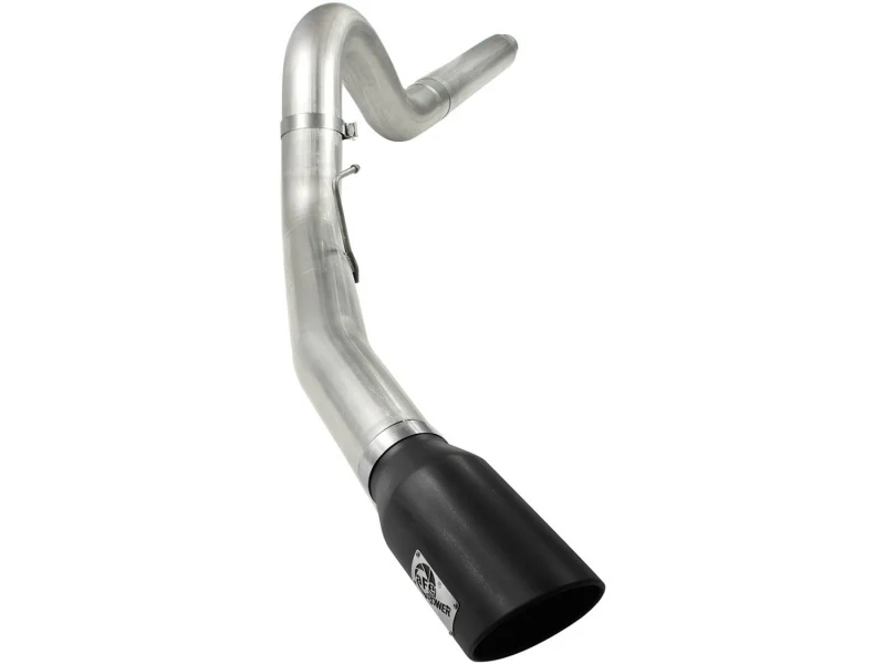 aFe MACHForce XP 5in DPF-Back Stainless Steel Exh Sys, Black tip, Ford Diesel Trucks 08-10 V8-6.4L - Image 2