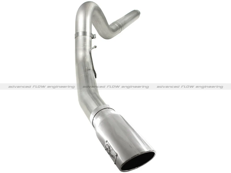 aFe MACHForce XP 5in DPF-Back Stainless Steel Exh Sys, polished tip,Ford Diesel Trucks 08-10 V8-6.4L - Image 2
