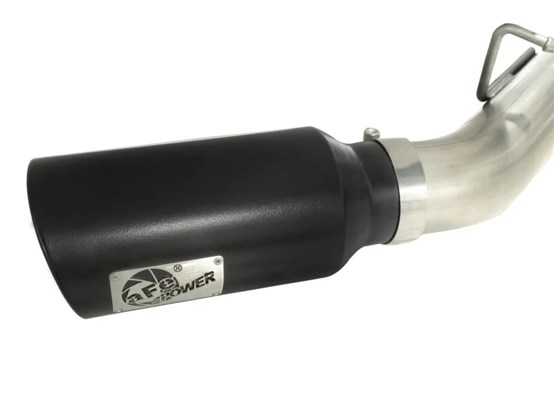 aFe MachForce XP Exhaust 4inch DP-Back All SS 2011-14 GM Diesel Trucks V8-6.6L LML Black Tips - Image 5