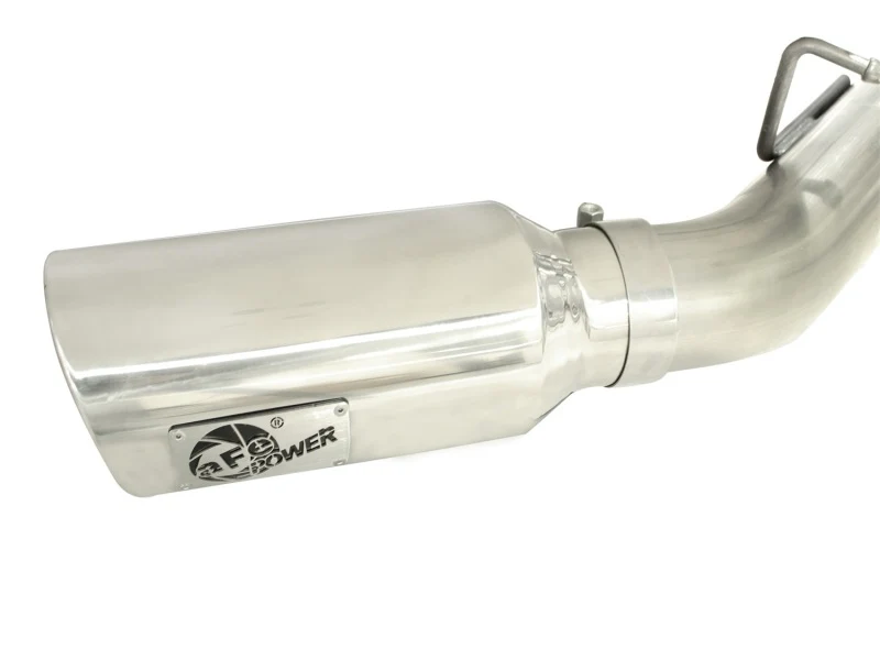 aFe MachForce XP Exhaust 4inch DP-Back All SS 2011-14 GM Diesel Trucks V8-6.6L LML Polished - Image 3