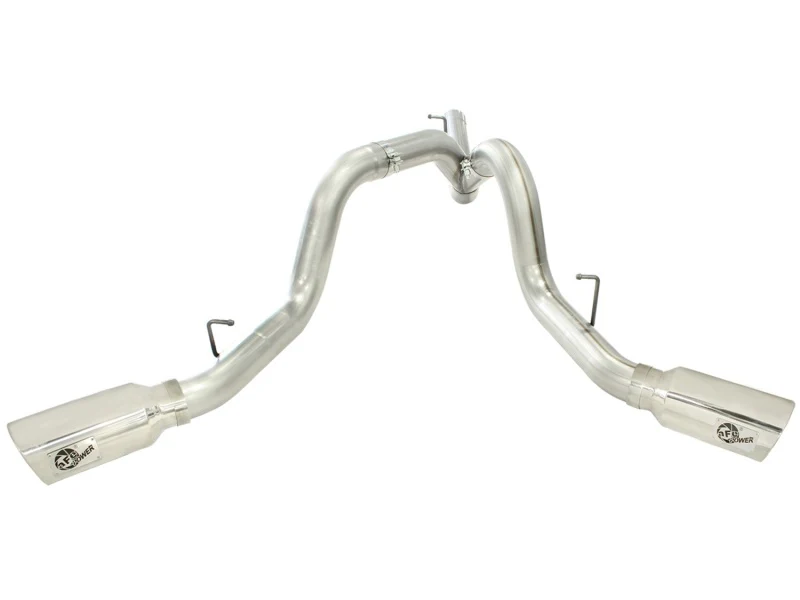 aFe MachForce XP Exhaust 4inch DP-Back All SS 2011-14 GM Diesel Trucks V8-6.6L LML Polished - Image 6