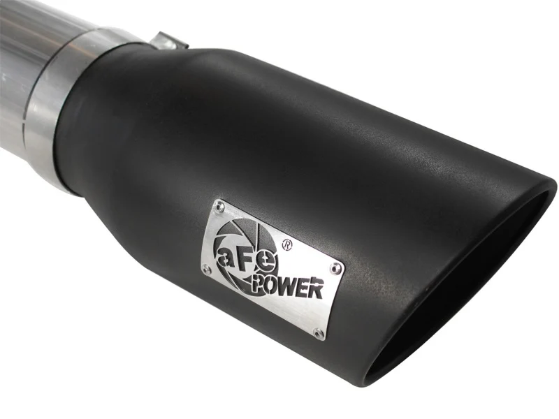 aFe MACHForce XP Exhaust 5in DPF-Back SS 11-13 GM Diesel Trucks V8-6.6L (td) (LML) (Blk Tip) - Image 3